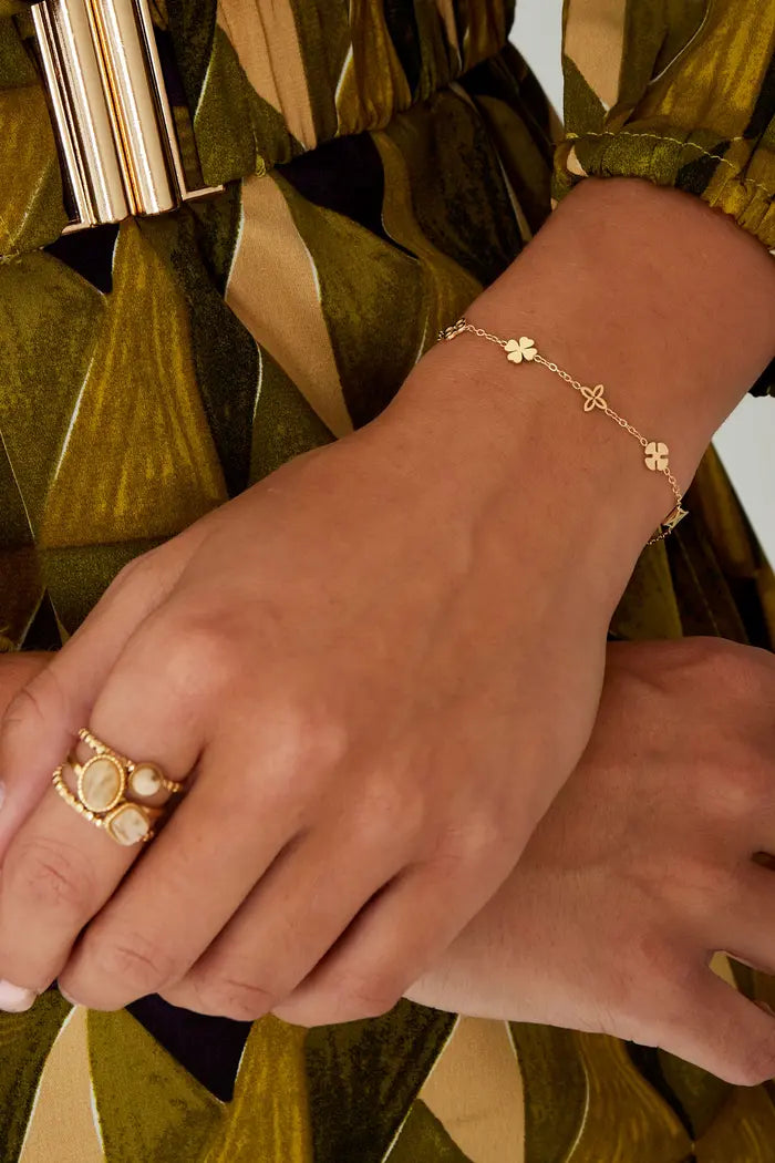 Luck five armband Goud/zilver