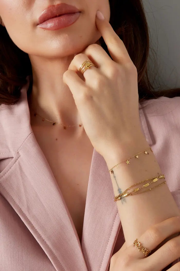 Triple classic armbandje goud
