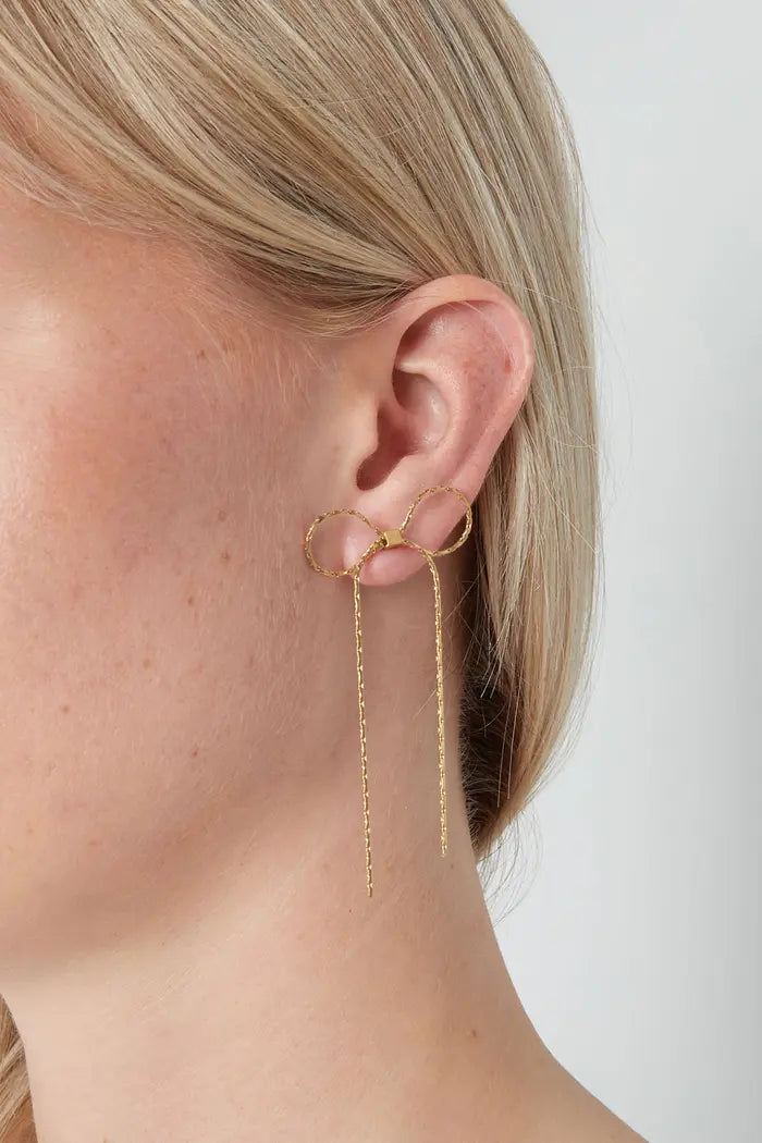 Prachtige Bows oorbellen goud