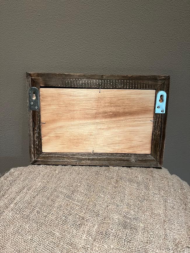 Houtenschilderij bizon donker