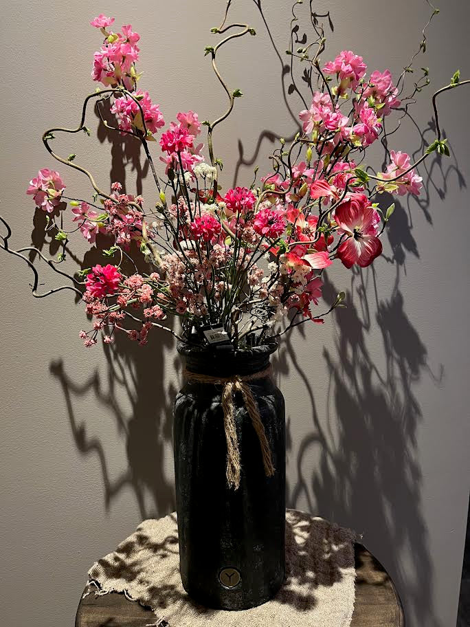 Brynxz vaas met kunst boeket
