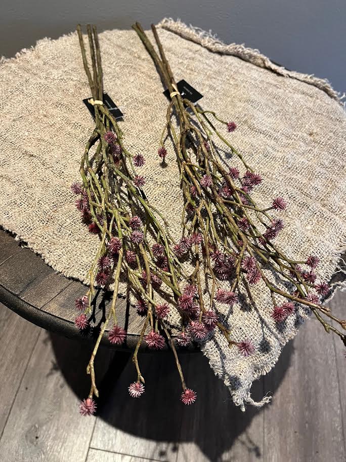 Countryfield bosje decoratieve takken van de Els met rode-roze bolletjes