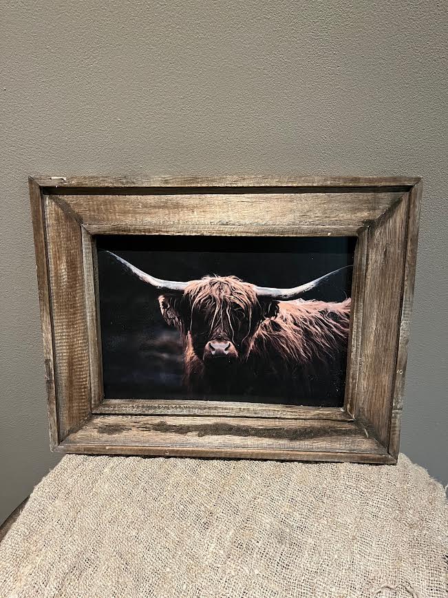 Houtenschilderij Bizon Donker