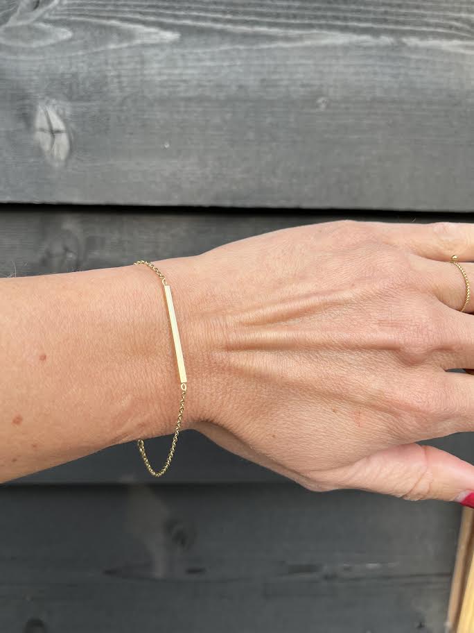 Gouden staaf armband