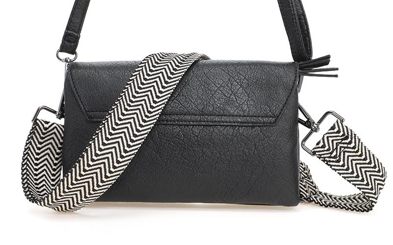 Schoudertas studs zwart