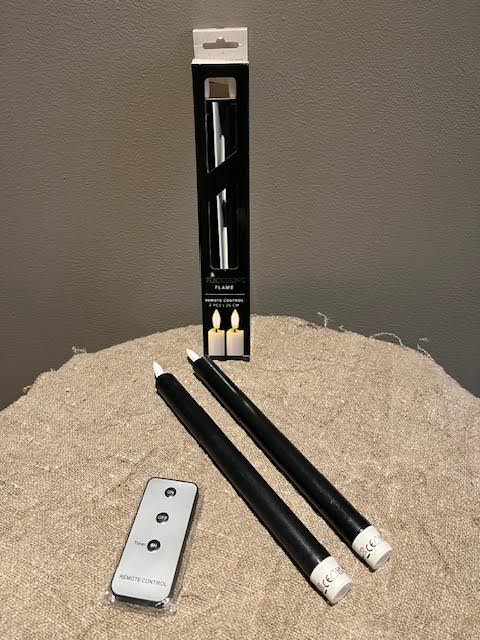 Dinerkaarsen zwart led