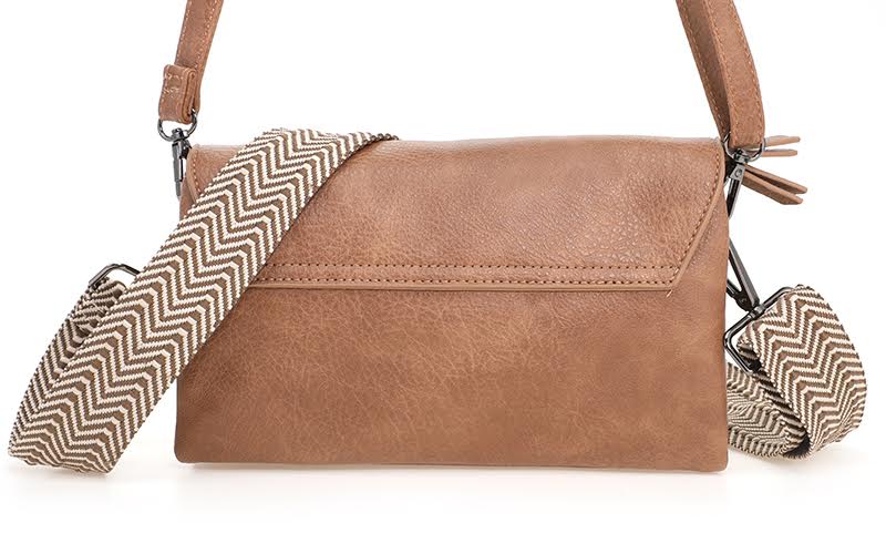 Schoudertas studs camel