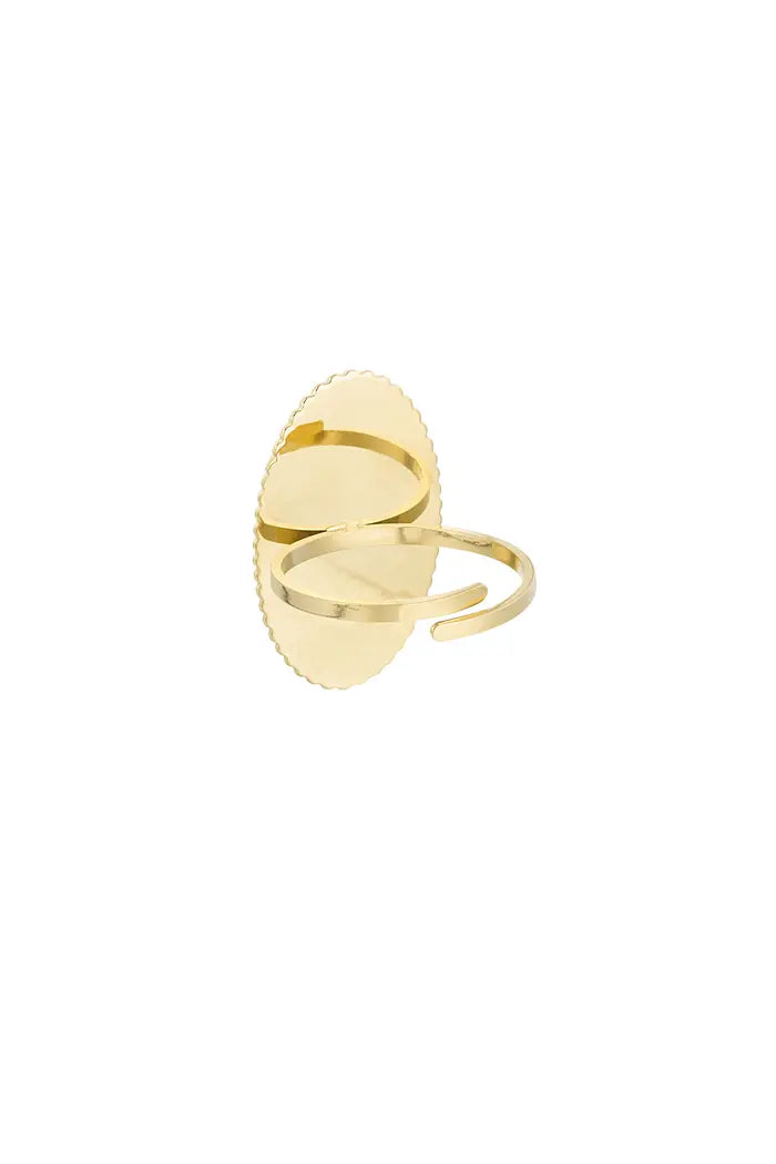 Vintage ring goud/zwart