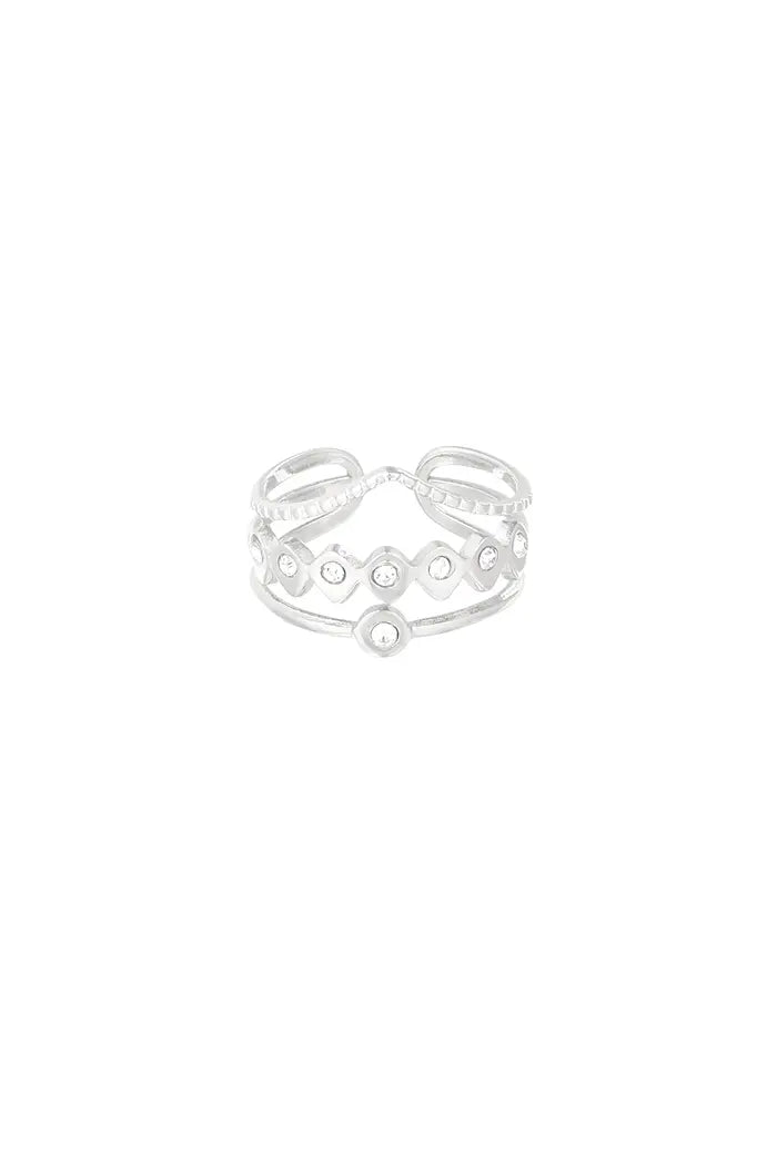Triple ring zilver