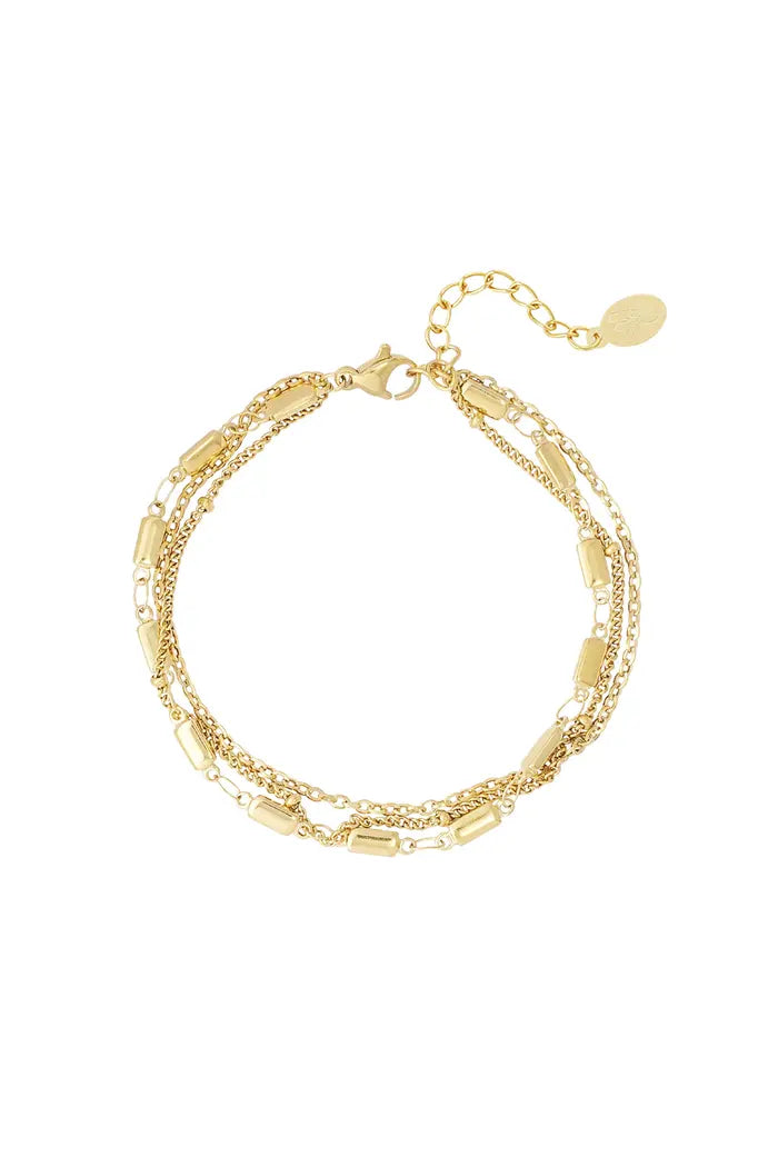 Triple classic armbandje goud