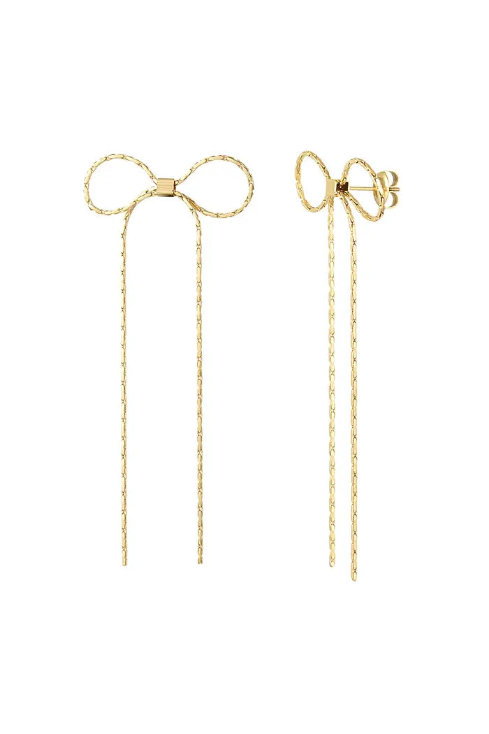 Prachtige Bows oorbellen goud