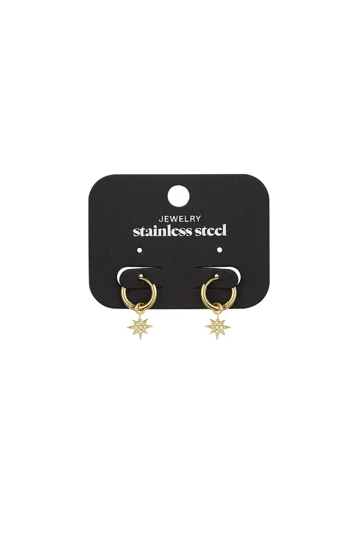 Stardust oorbellen goud