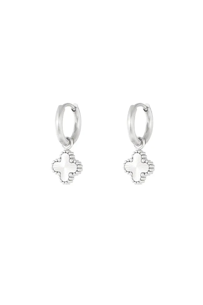Little Clover oorbellen zilver