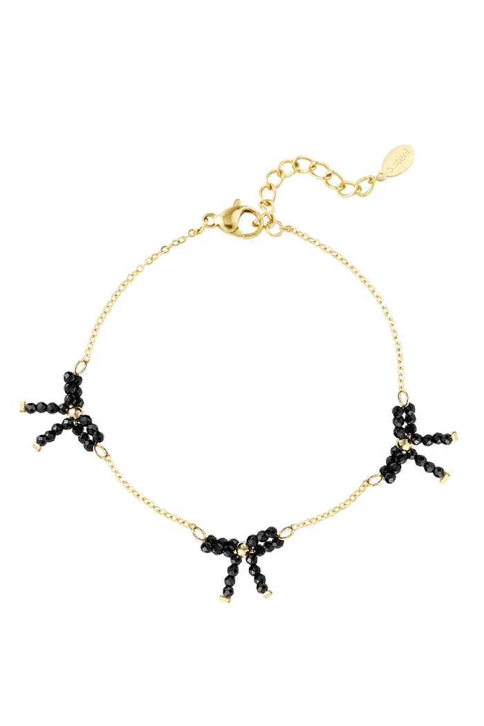 Bowie Black armband Zwart/Goud
