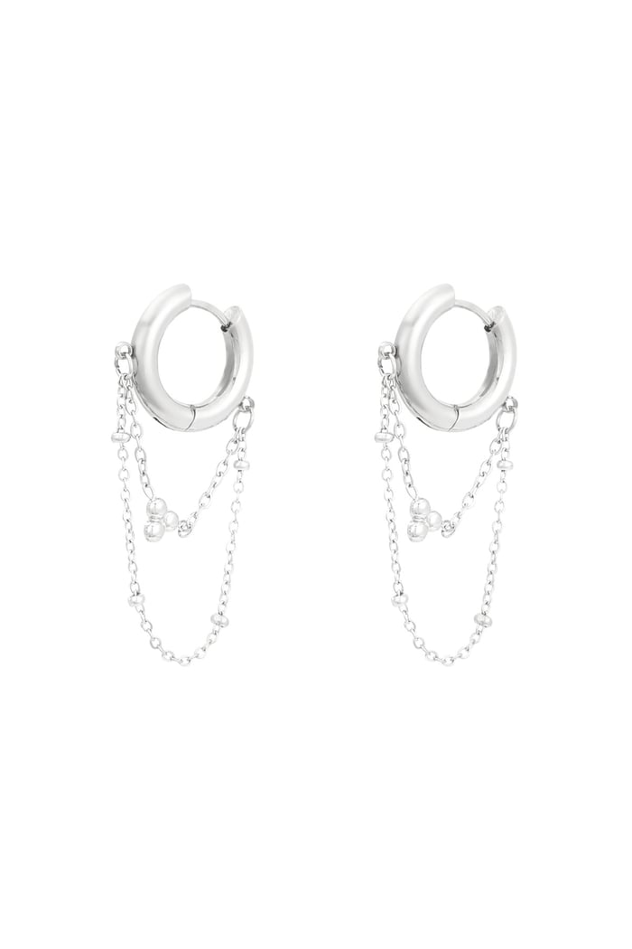Chain Oorbellen goud/zilver