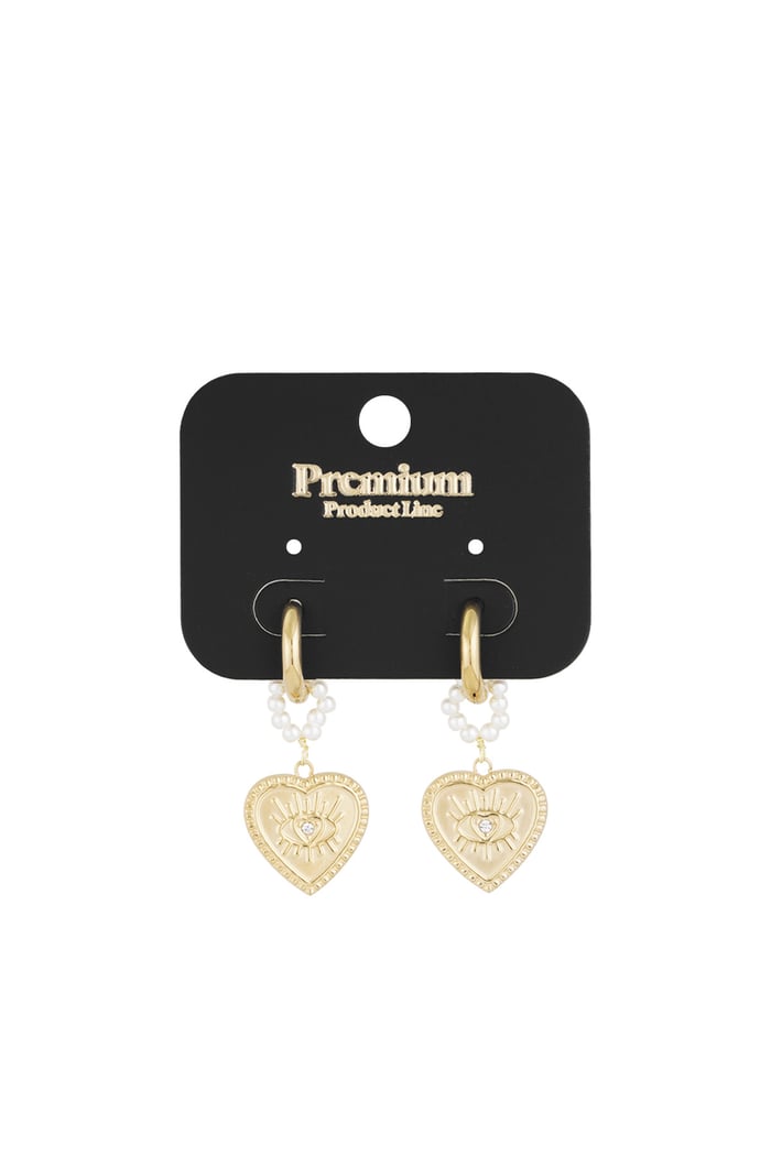 Heart Oorbellen goud/zilver