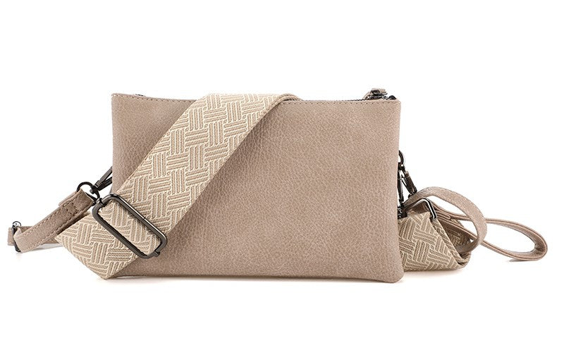 Taupe New York schoudertasje