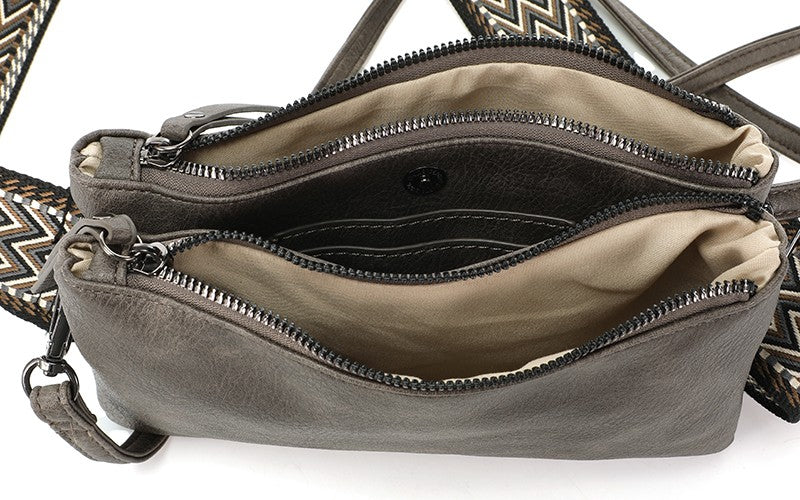 Antraciet Castel schoudertasje / crossbody