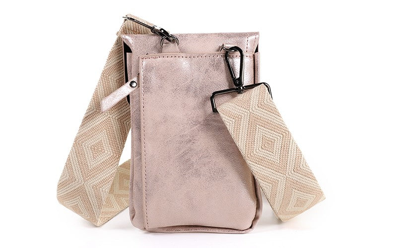 Rose gold telefoon- en schoudertasje Soest