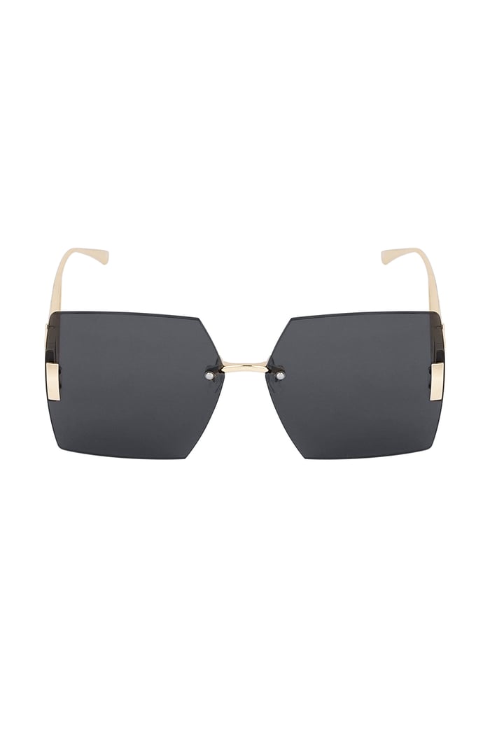 Square zonnebril goud