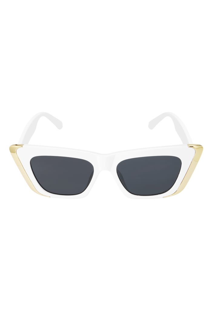 White gold detailed zonnebril