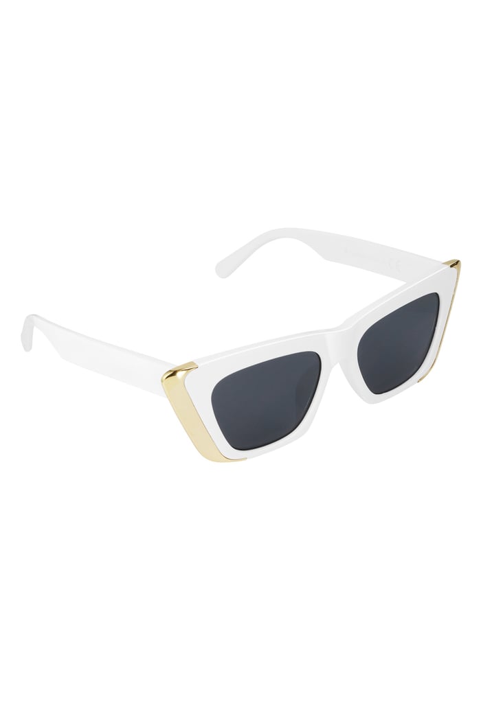 White gold detailed zonnebril
