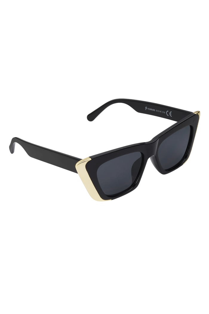 Black gold detailed zonnebril