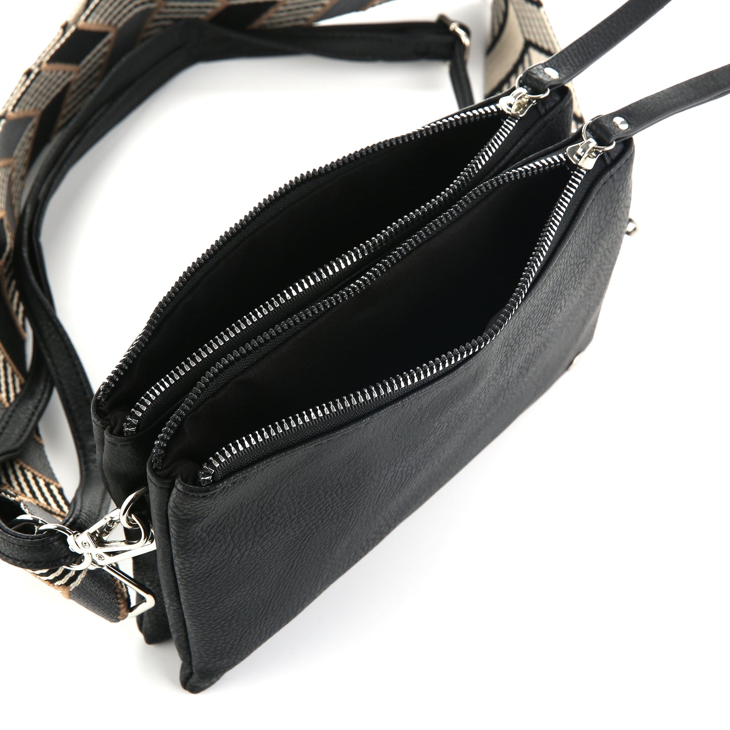 Classic Black tasje met strap
