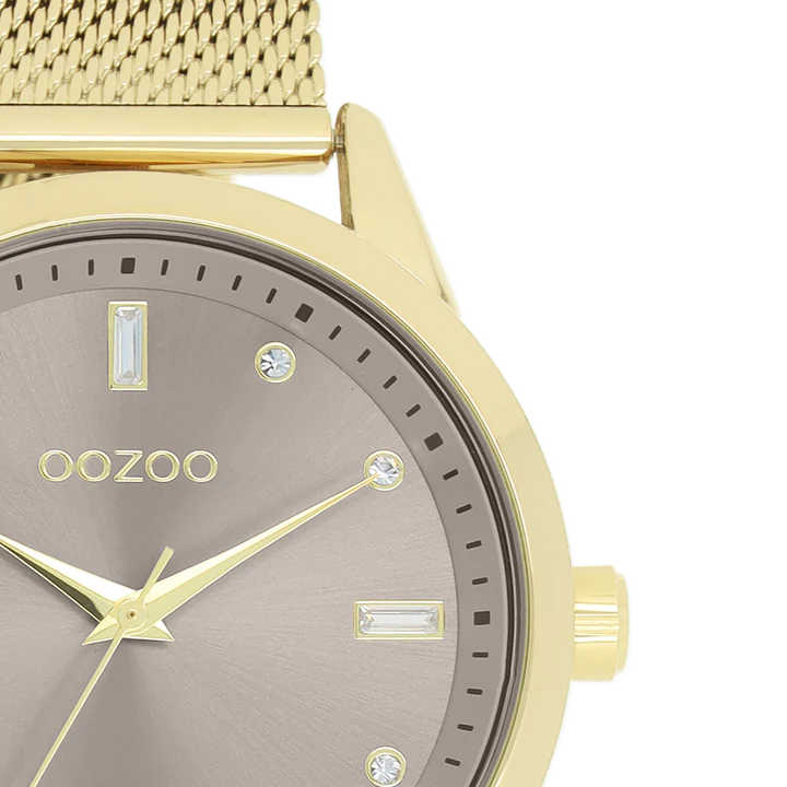 OOZOO goudkleurig horloge strass
