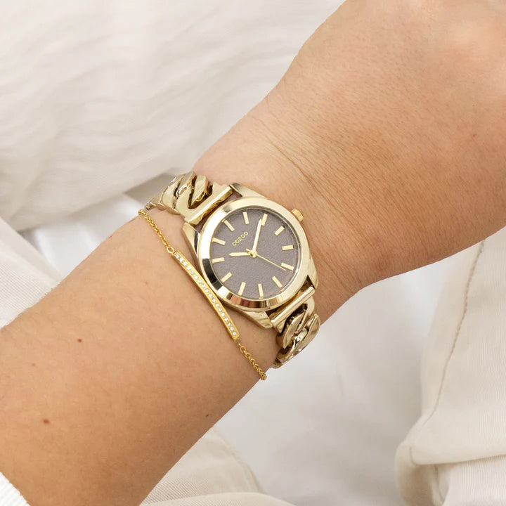 OOZOO schakelhorloge goud