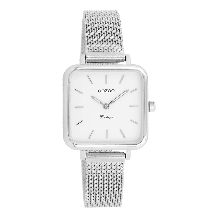 OOZOO klassiek horloge zilver