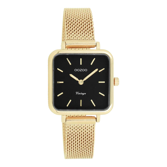 OOZOO Goudkleurig horloge vierkant