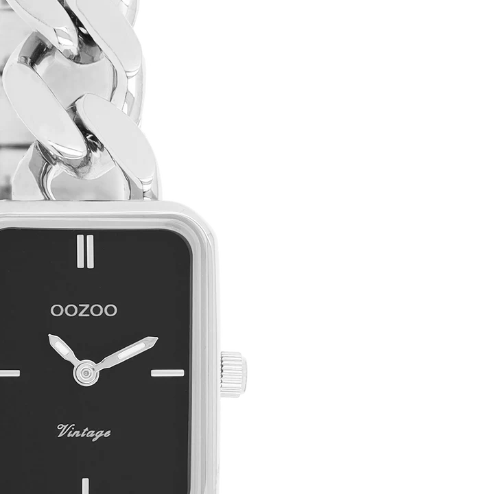 OOZOO schakelhorloge grof zilver