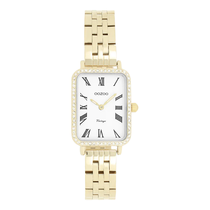 Goudkleurige OOZOO horloge met roestvrijstalen armband