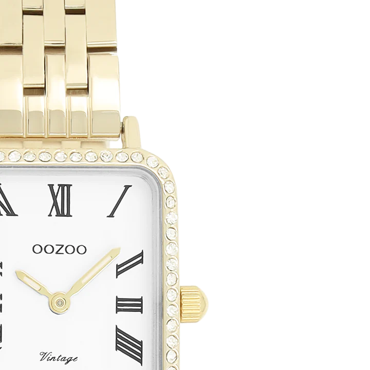 Goudkleurige OOZOO horloge met roestvrijstalen armband