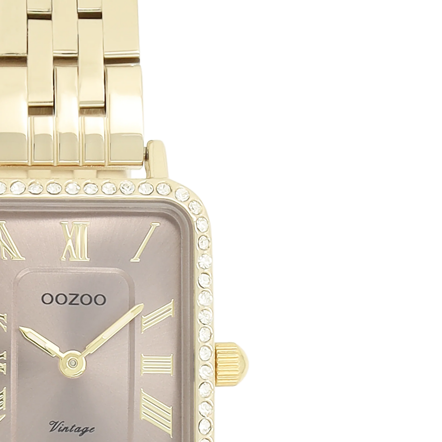 Goudkleurige OOZOO horloge met roestvrijstalen armband