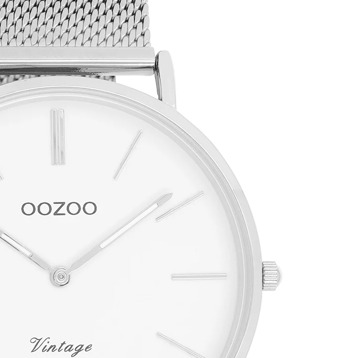 OOZOO zilverkleurig horloge mesh