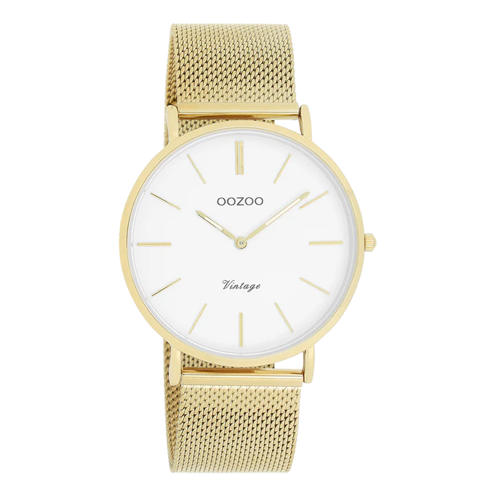 OOZOO goudkleurig elegant horloge