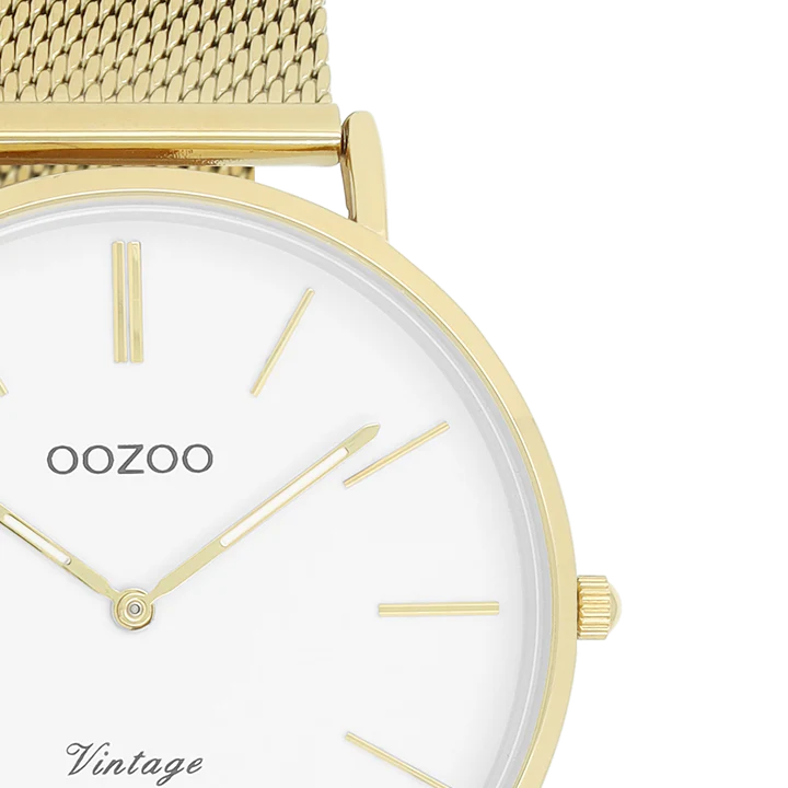 OOZOO goudkleurig elegant horloge