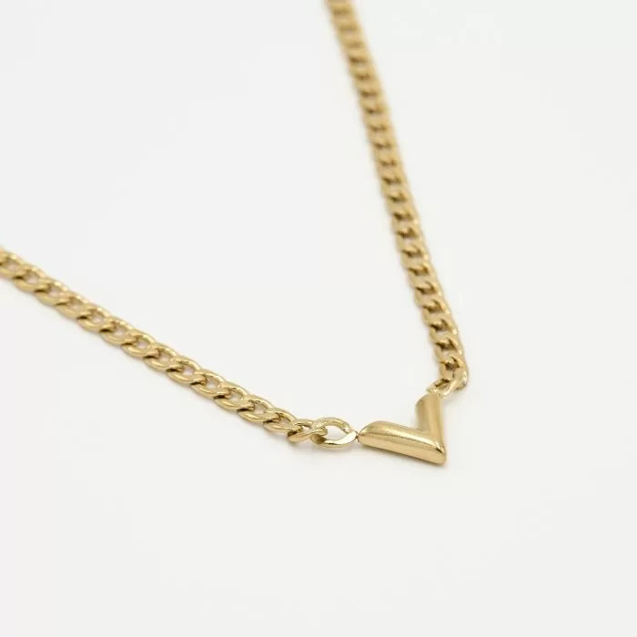 V ketting goud
