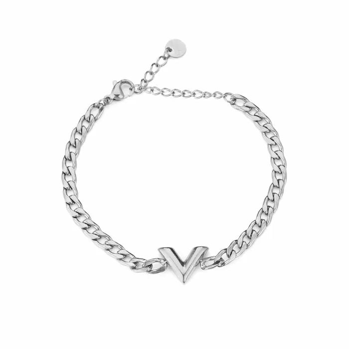V armband zilver