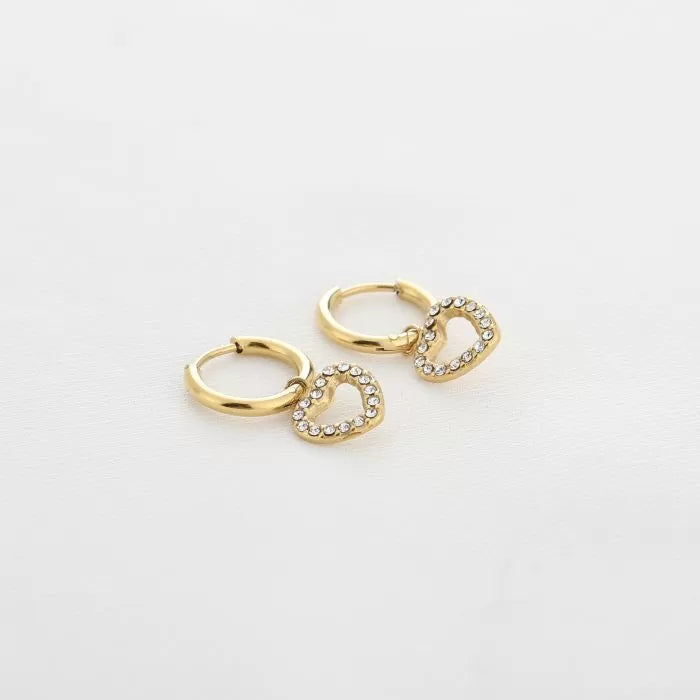Love oorbellen met steentjes