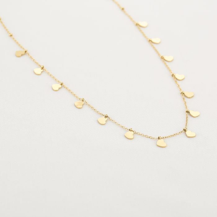 Multi hartjesketting goud