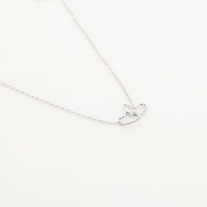 Hartjes ketting zilver