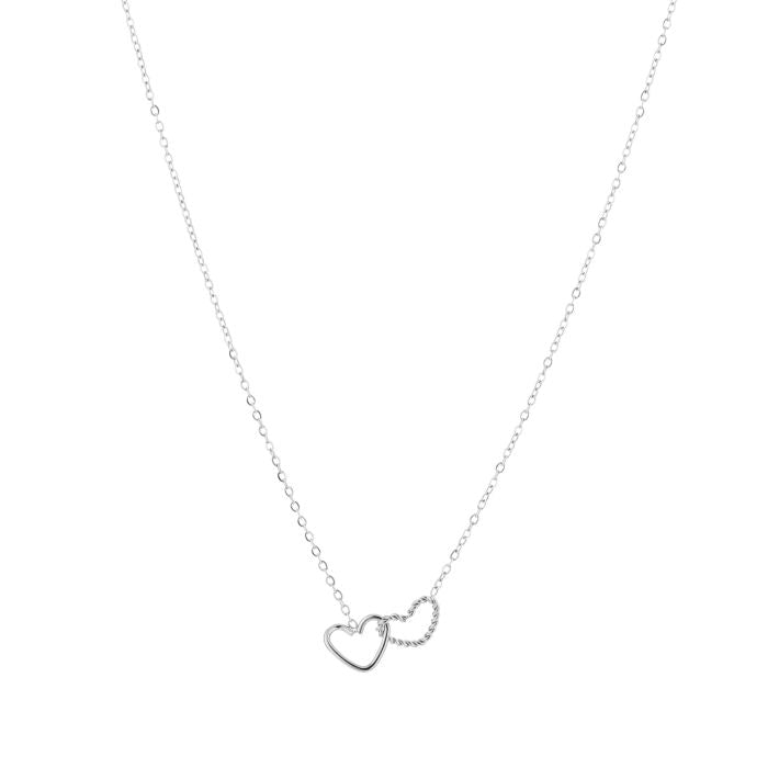 Hartjes ketting zilver