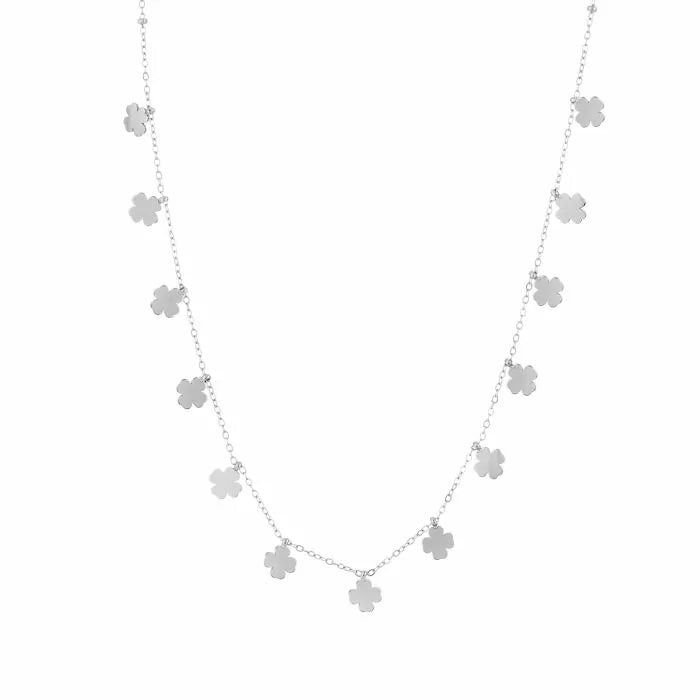 Zilveren klaverketting