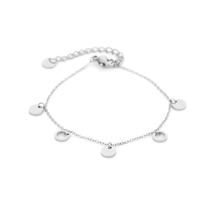 Basic armbandje met bedels zilver