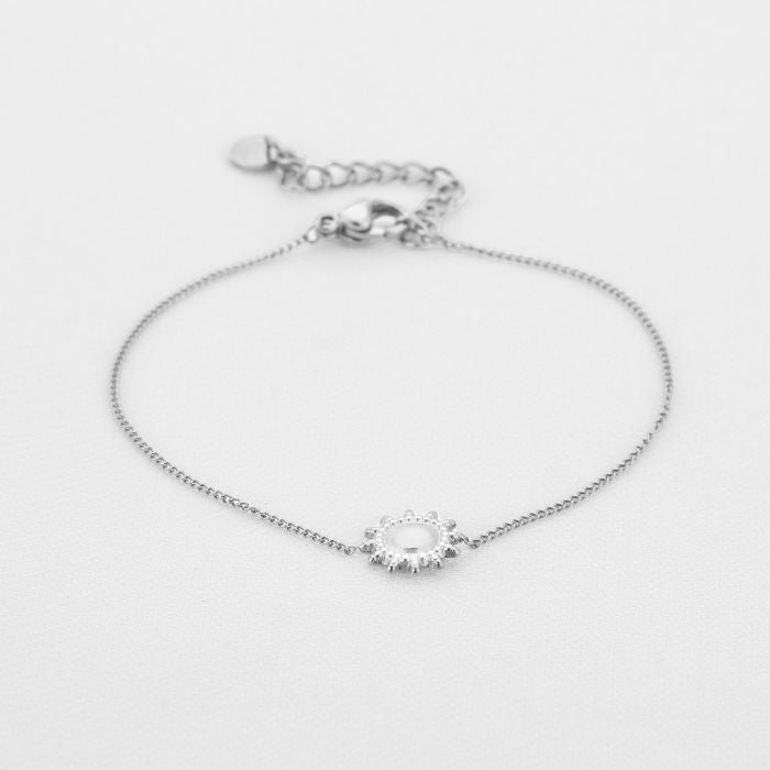 Zon armbandje zilver