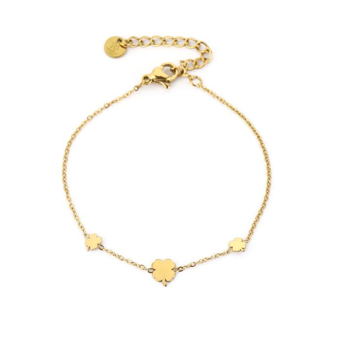 Lucky braclet - klavertje armband goud