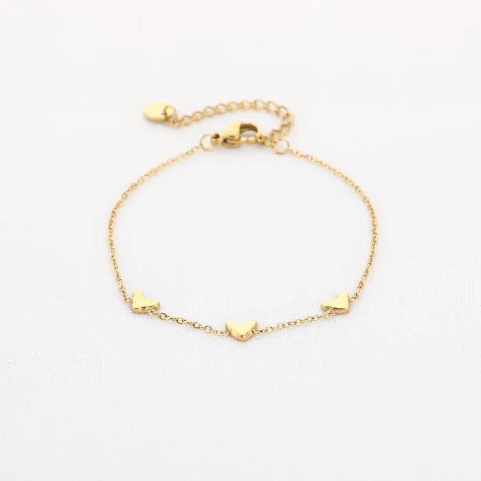 3 dichte hartjes armband